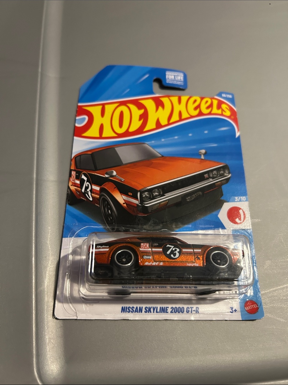 Mattel Hot Wheels Nissan Skyline 2000 GT-R in Bright Orange and Black